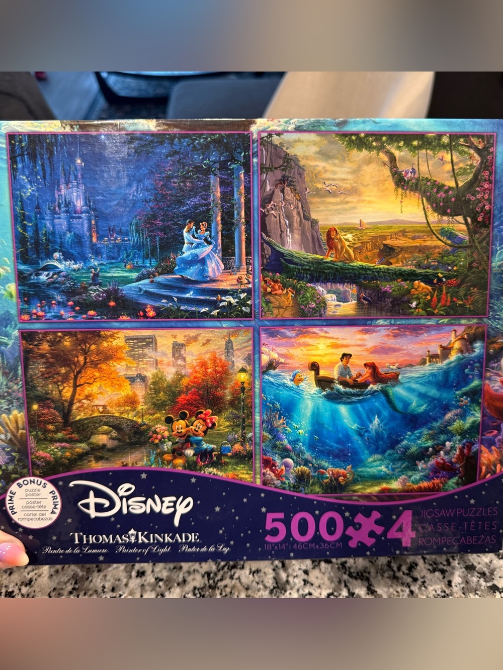 Disney Thomas Kinkade 4-Pack Jigsaw Puzzles